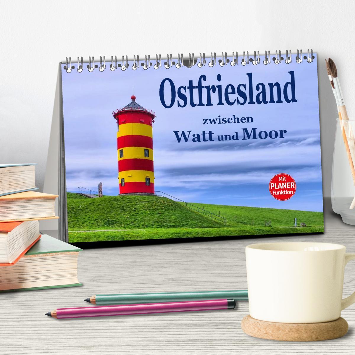 Bild: 9783435542680 | Ostfriesland - zwischen Watt und Moor (Tischkalender 2025 DIN A5...