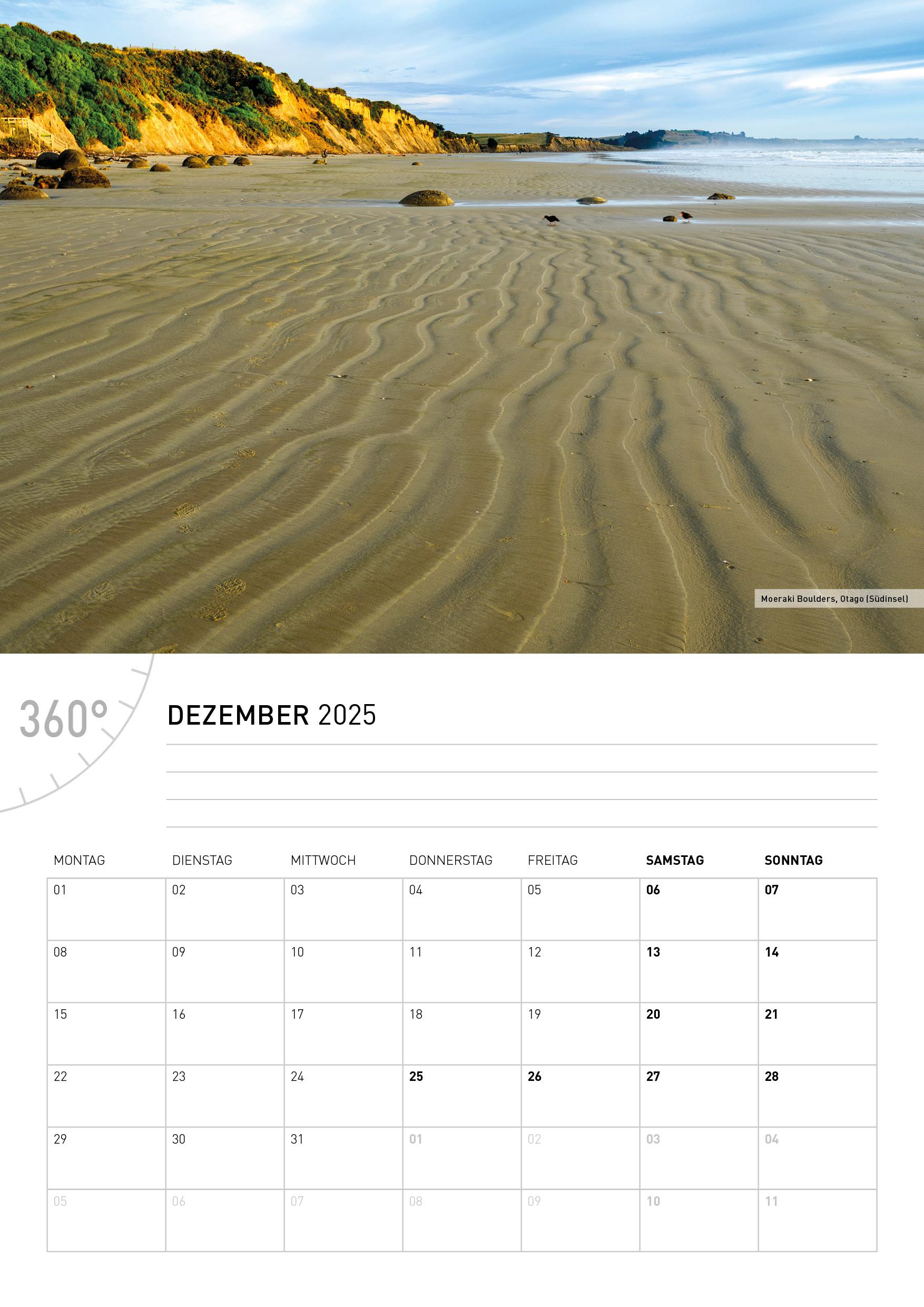 Bild: 9783968555720 | 360° Neuseeland Broschürenkalender 2025 | Christian Heeb | Kalender