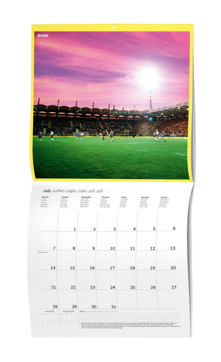 Bild: 4002725995216 | Ein Flutlichtkalender von 11FREUNDE 2025 - Wand-Kalender -...