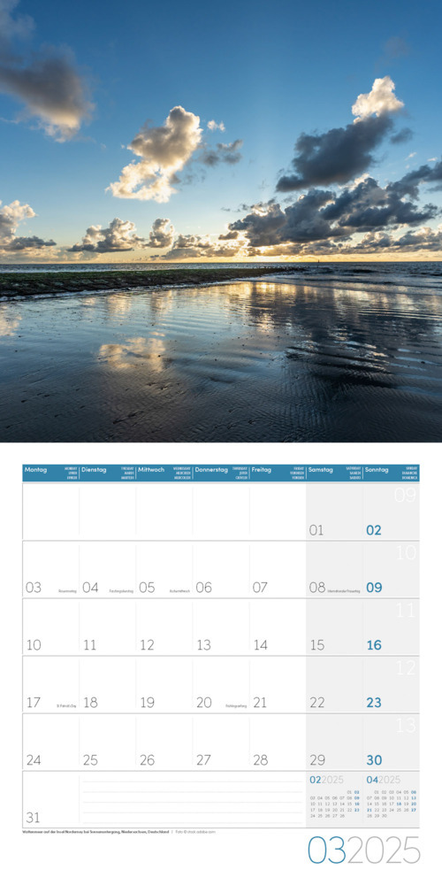 Bild: 9783838445137 | Am Meer Kalender 2025 - 30x30 | Ackermann Kunstverlag | Kalender