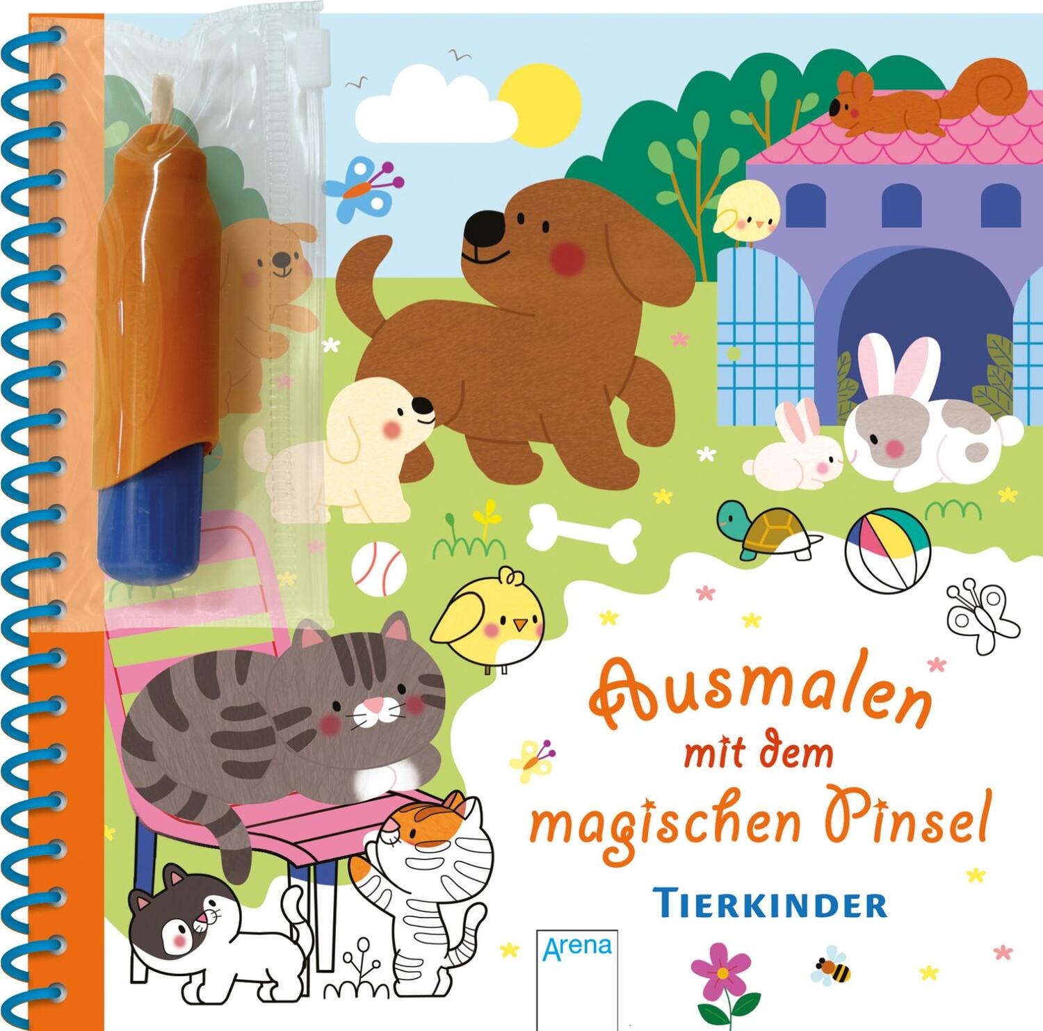 Cover: 9783401716220 | Ausmalen mit dem magischen Pinsel. Tierkinder | Stefanie Böhm | Buch