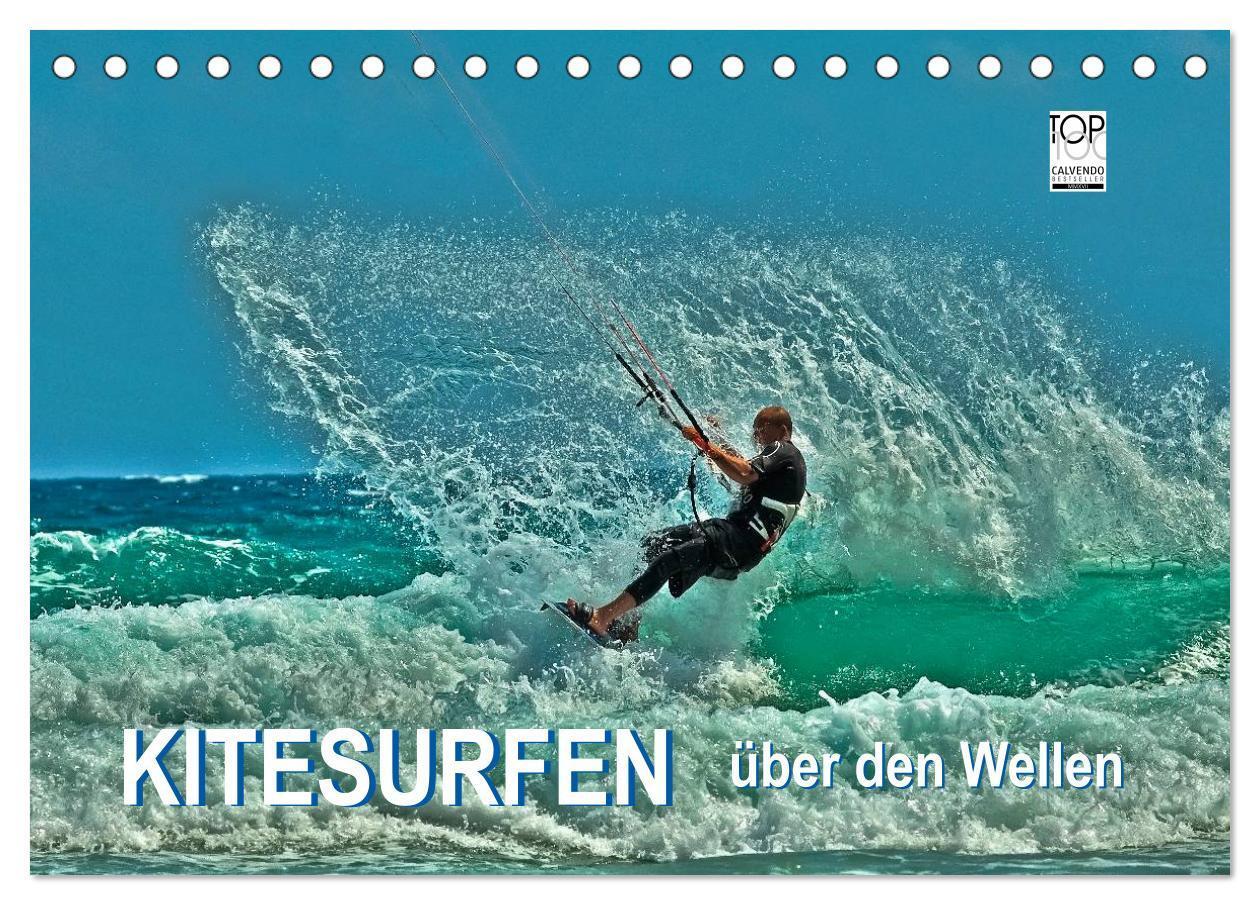 Cover: 9783435726769 | Kitesurfen - über den Wellen (Tischkalender 2025 DIN A5 quer),...