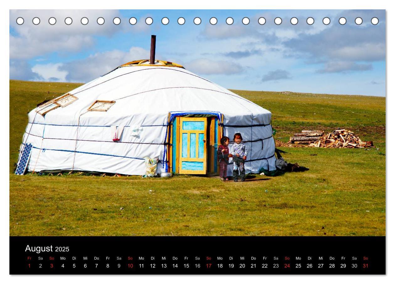 Bild: 9783435718368 | Einsame Mongolei (Tischkalender 2025 DIN A5 quer), CALVENDO...