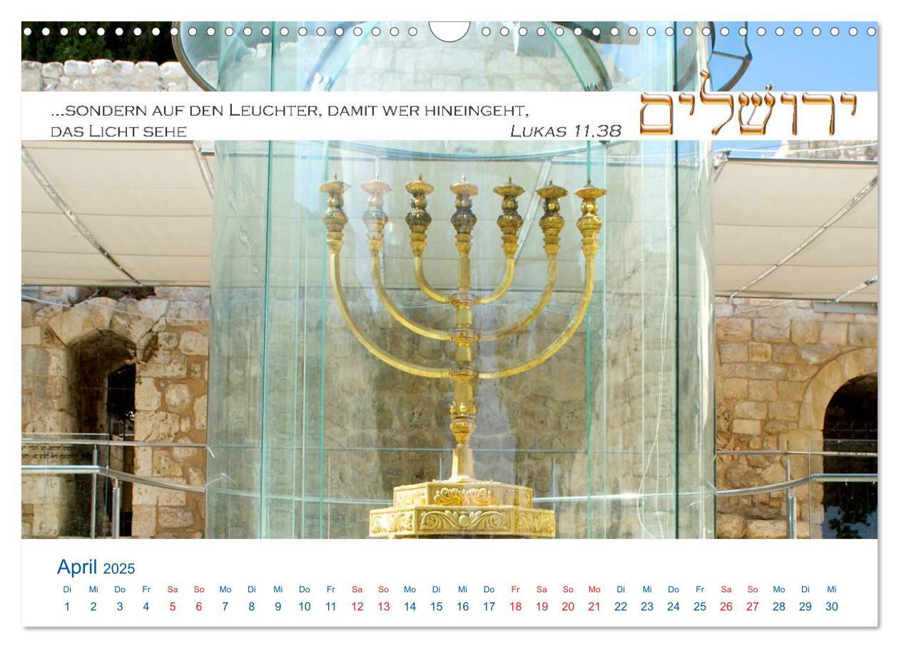 Bild: 9783435677863 | Jerusalem. Kalender mit Bibelworten (Wandkalender 2025 DIN A3...