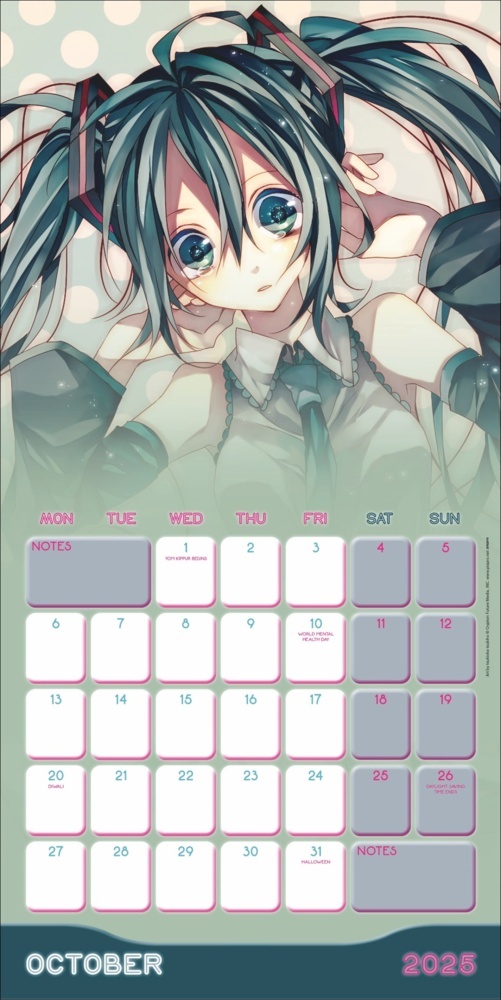 Bild: 9783840196850 | Hatsune Miku Broschurkalender 2025 | Kalender | 28 S. | Englisch