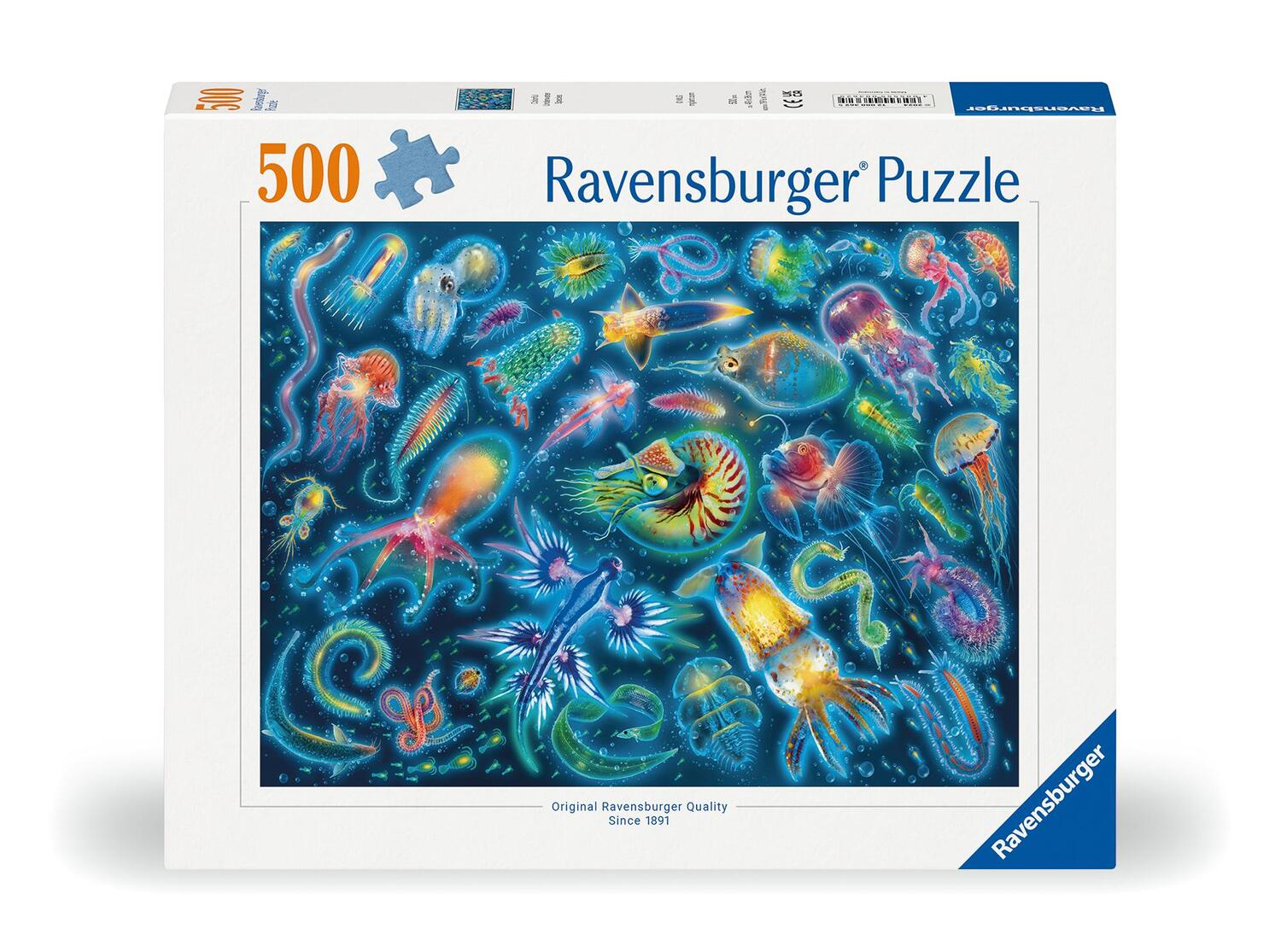 Cover: 4005555003625 | Ravensburger Puzzle 12000362 - Farbenfrohe Quallen - 500 Teile...