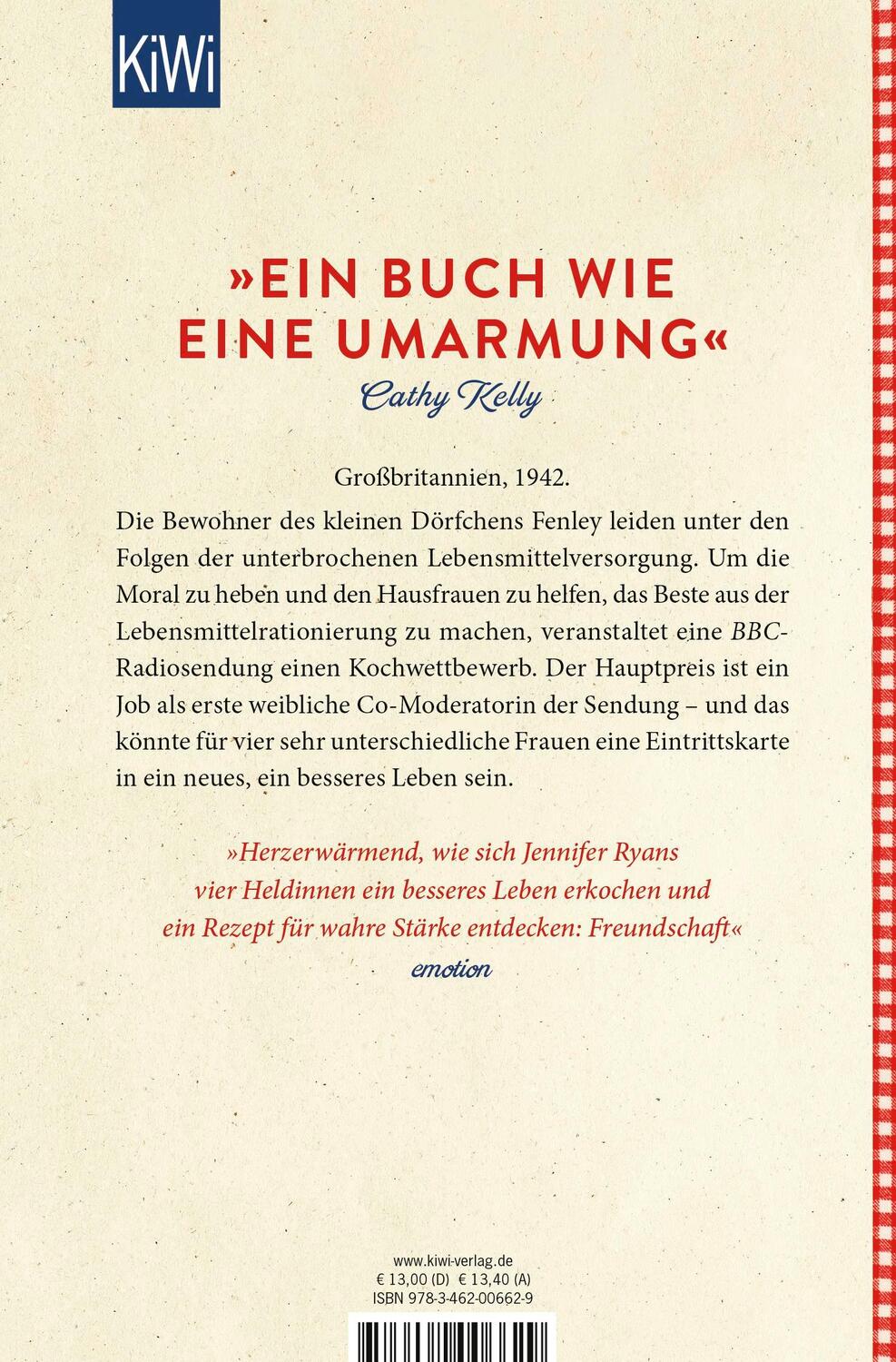 Rückseite: 9783462006629 | Die Köchinnen von Fenley | Roman | Jennifer Ryan | Taschenbuch | 2024