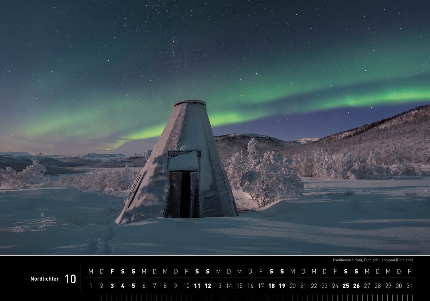 Bild: 9783968555249 | 360° Nordlichter Premiumkalender 2025 | Robert Haasmann | Kalender