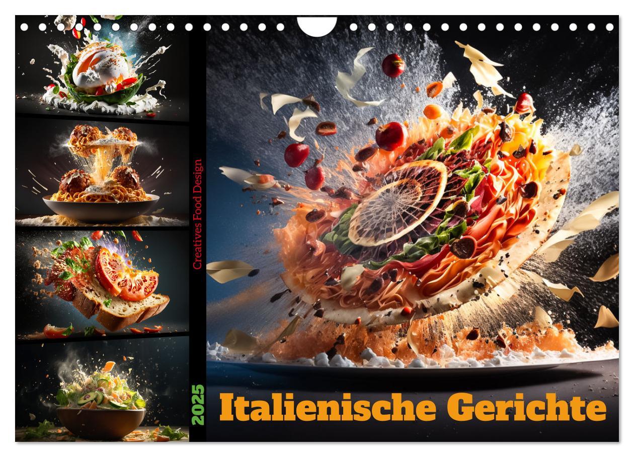 Cover: 9783383866609 | Italienische Gerichte (Wandkalender 2025 DIN A4 quer), CALVENDO...