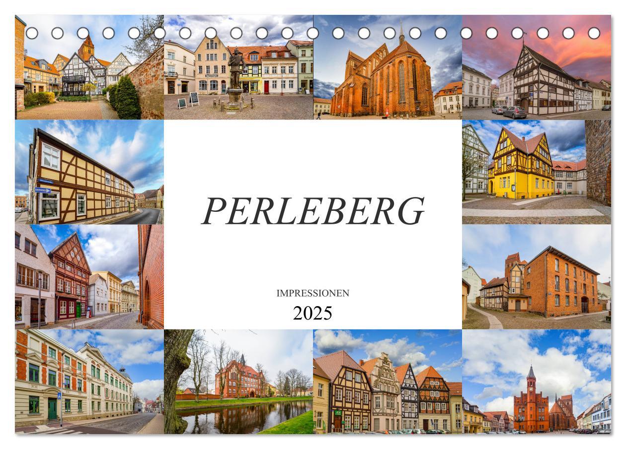 Cover: 9783435239566 | Perleberg Impressionen (Tischkalender 2025 DIN A5 quer), CALVENDO...