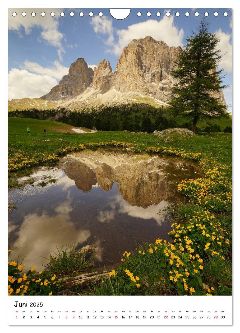 Bild: 9783457046791 | Die Dolomiten um Südtirol (Wandkalender 2025 DIN A4 hoch), CALVENDO...