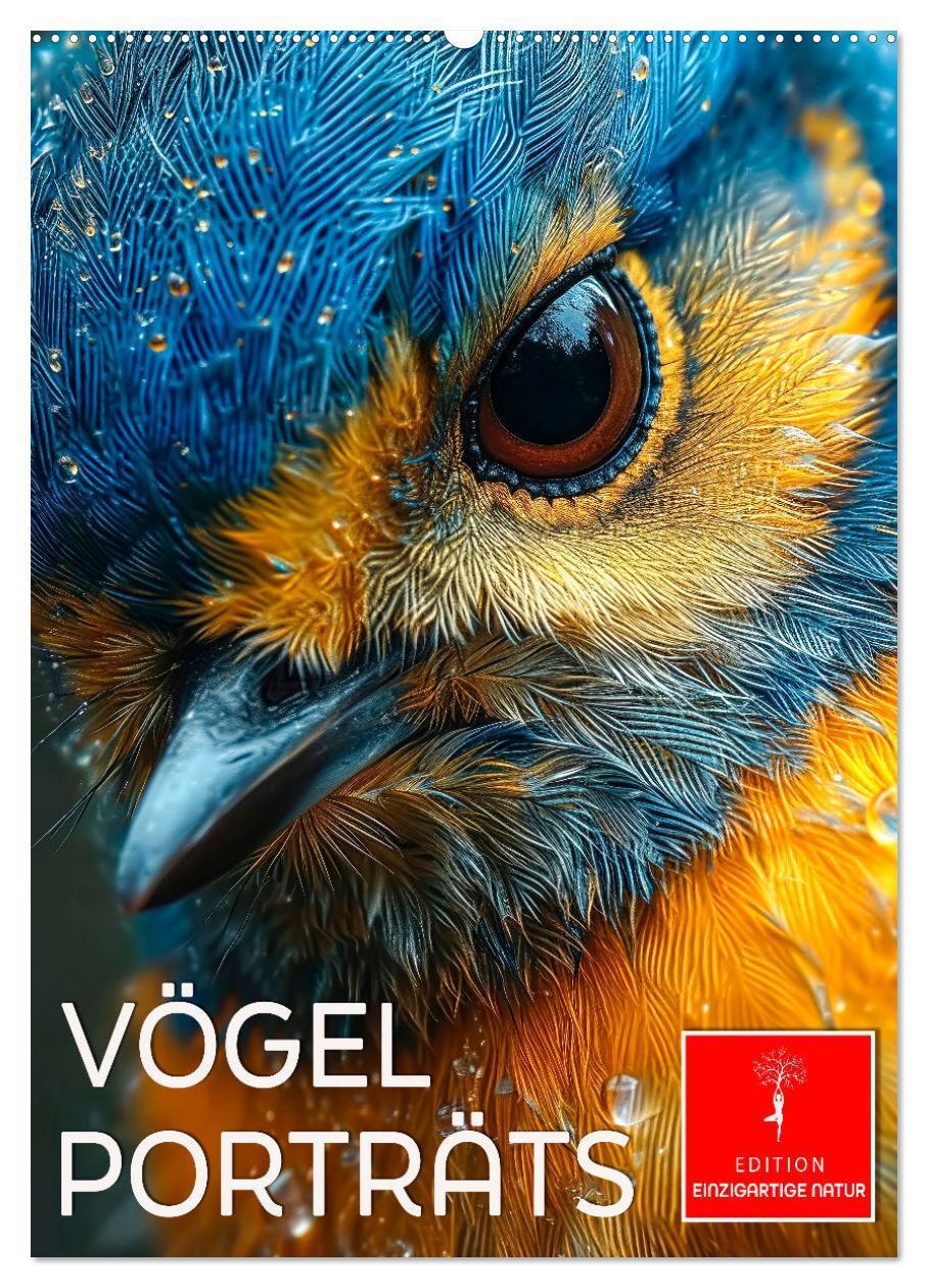 Cover: 9783383774607 | Vögel Porträts (Wandkalender 2025 DIN A2 hoch), CALVENDO...