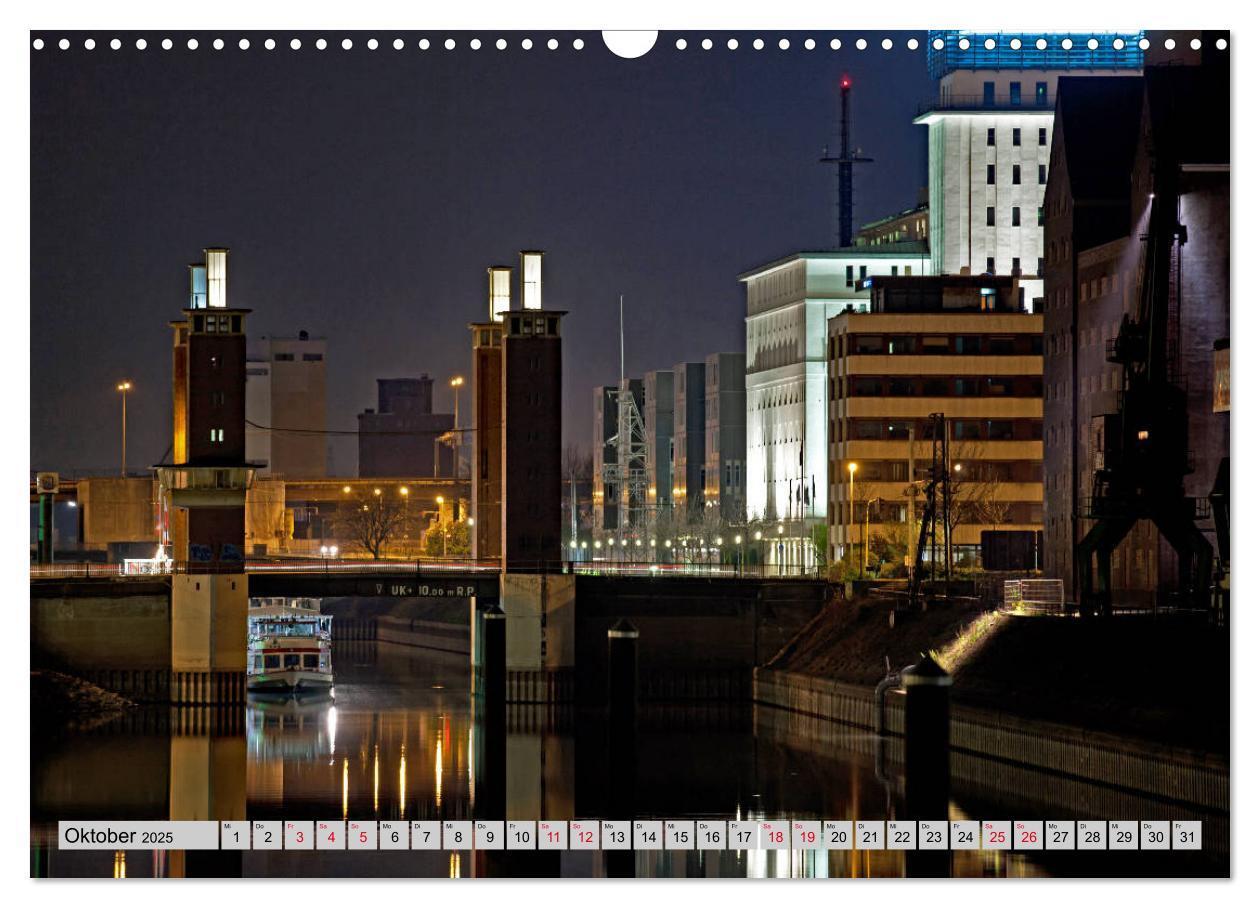 Bild: 9783435419753 | Es wird Nacht in Duisburg (Wandkalender 2025 DIN A3 quer), CALVENDO...