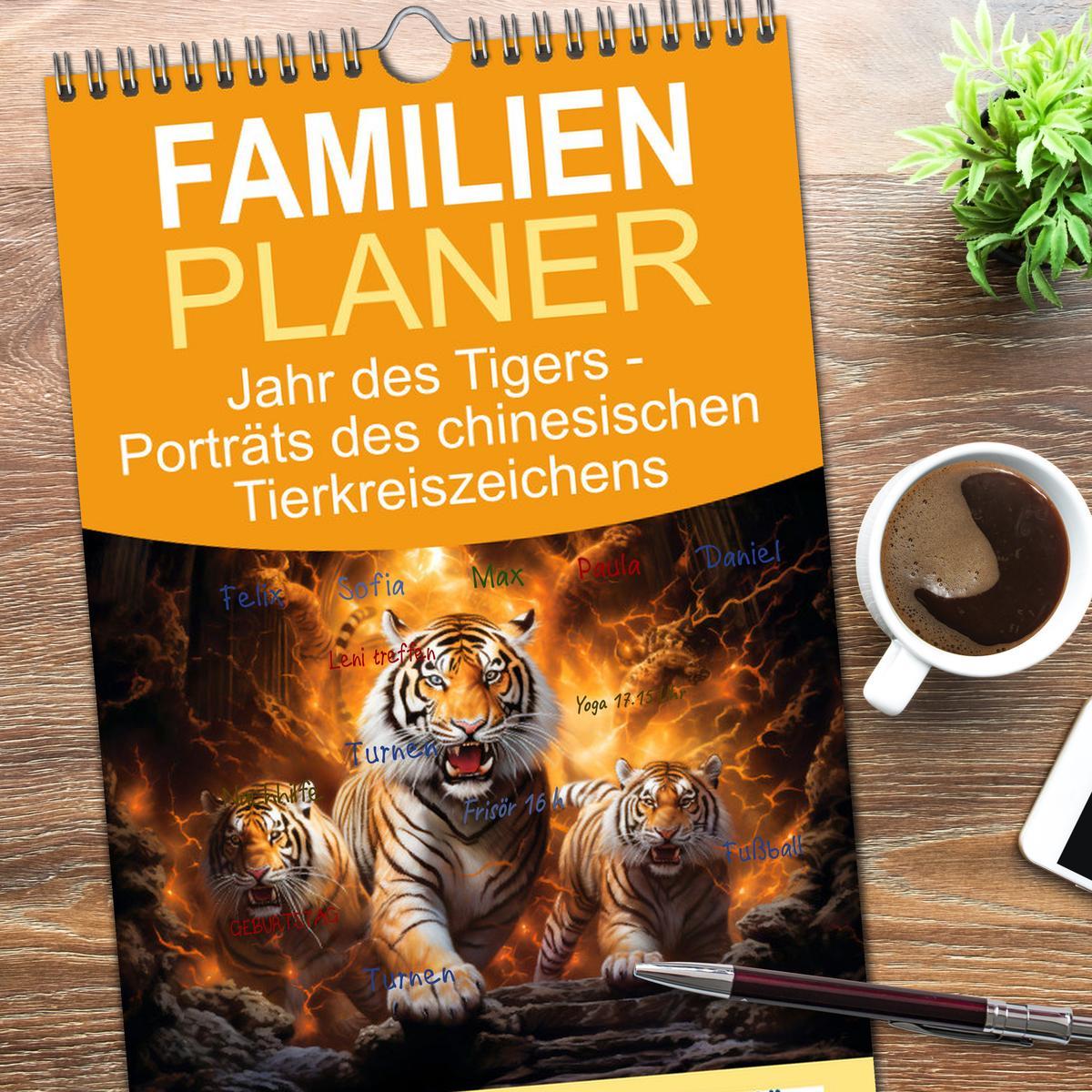 Bild: 9783457188705 | Familienplaner 2025 - Jahr des Tigers - Porträts des chinesischen...