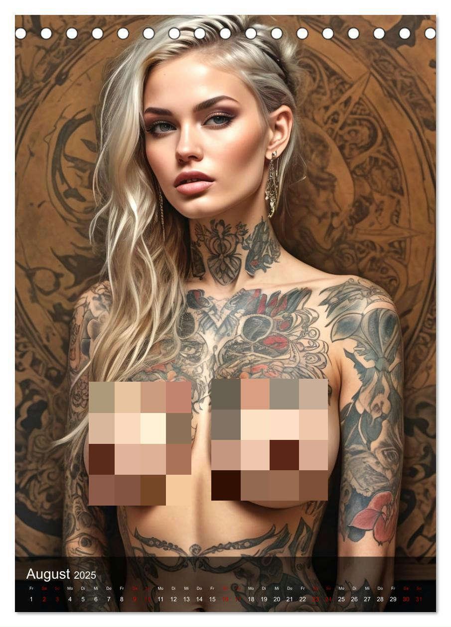 Bild: 9783383817700 | Tattoo Queens (Tischkalender 2025 DIN A5 hoch), CALVENDO...