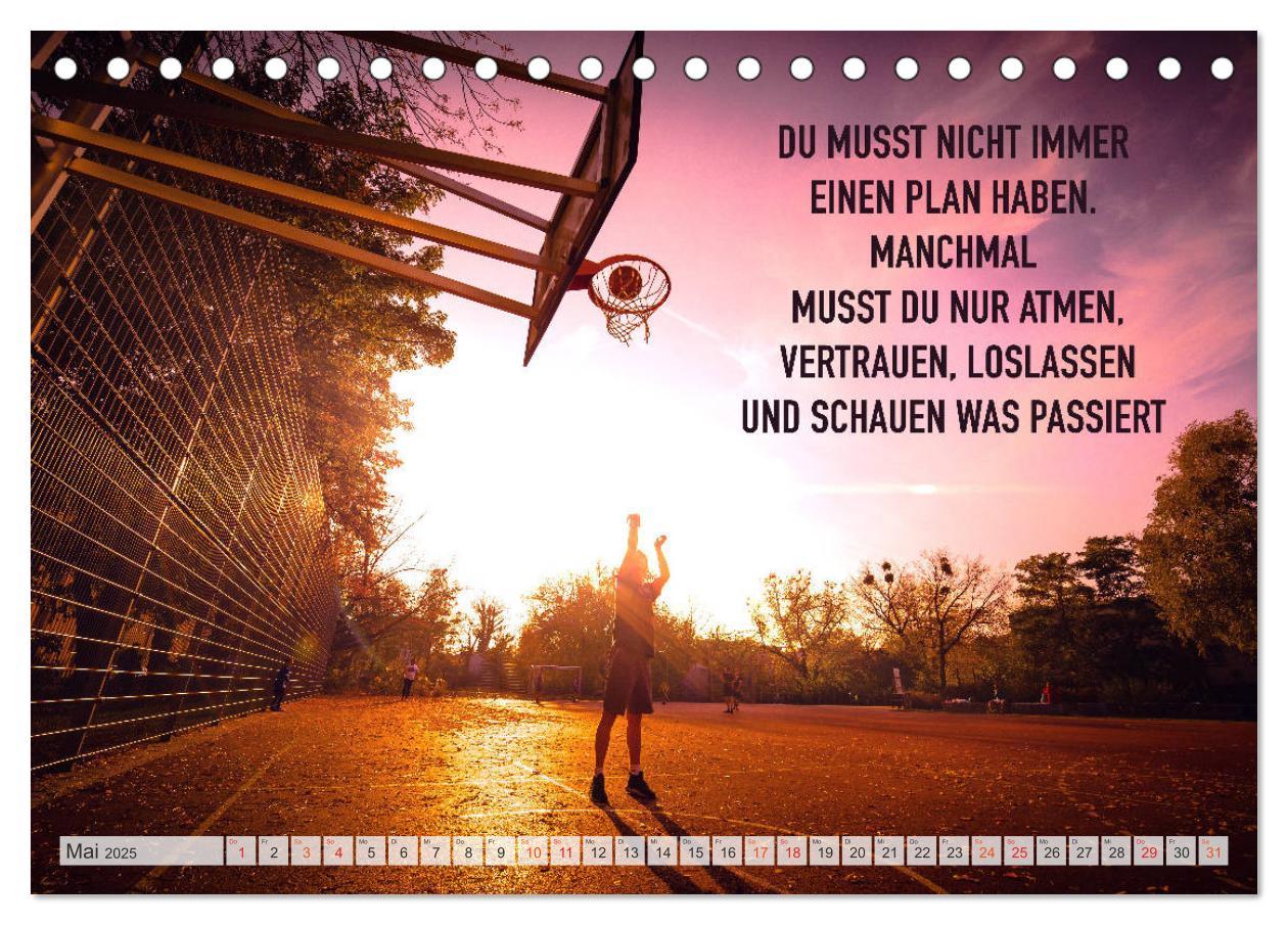 Bild: 9783435122059 | Positive Sprüche - Motivation und Basketball (Tischkalender 2025...