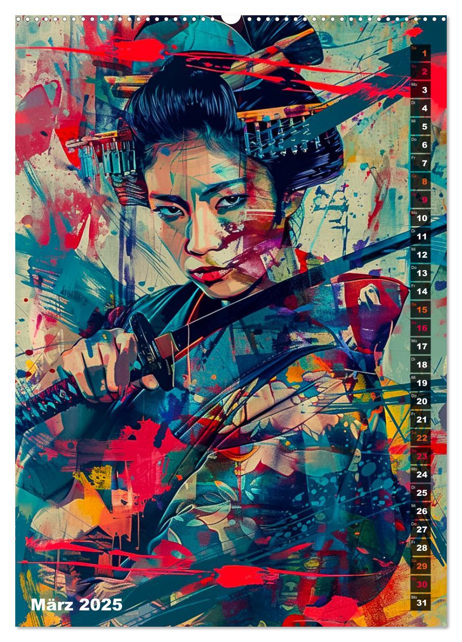 Bild: 9783383810428 | Samurai - Onna Bugeisha (Wandkalender 2025 DIN A2 hoch), CALVENDO...