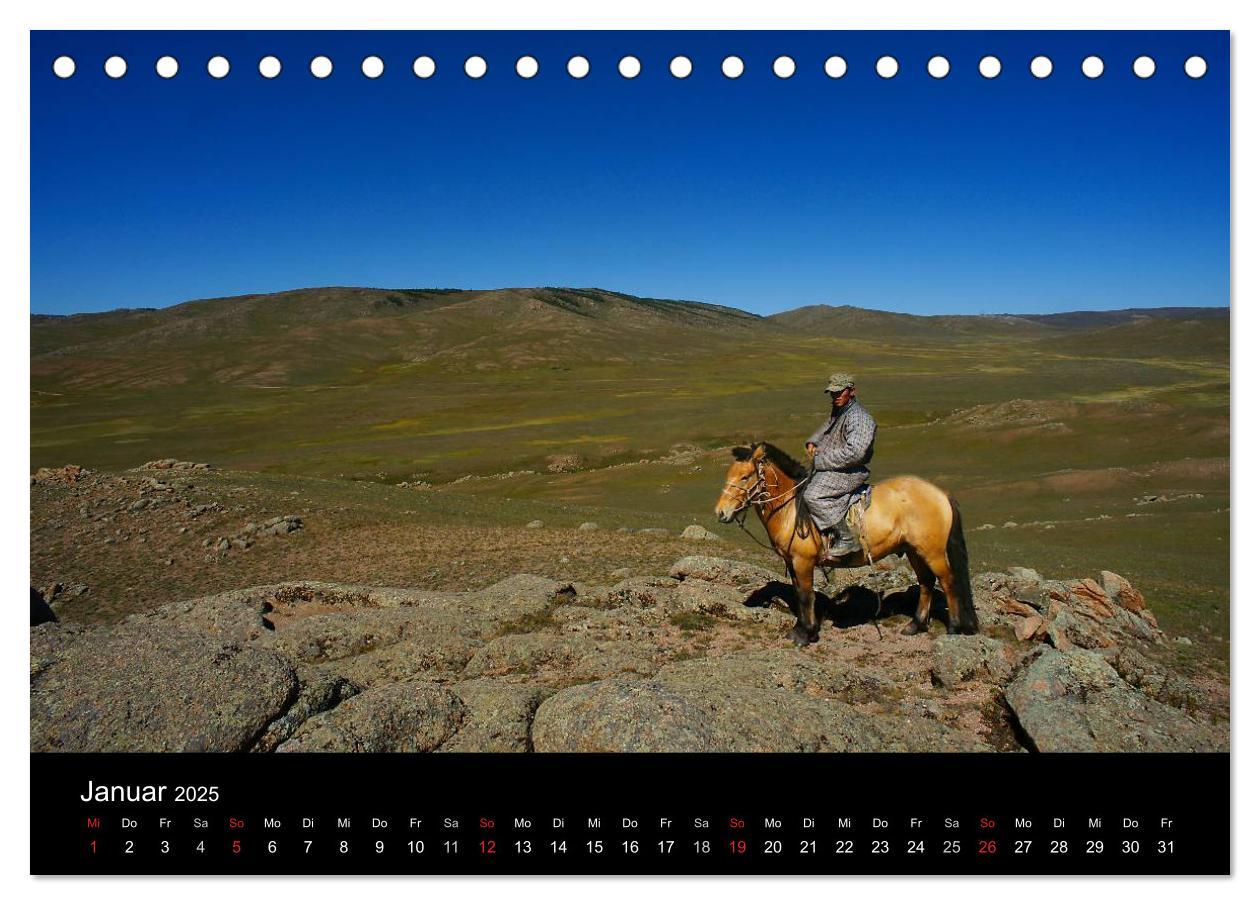 Bild: 9783435718368 | Einsame Mongolei (Tischkalender 2025 DIN A5 quer), CALVENDO...