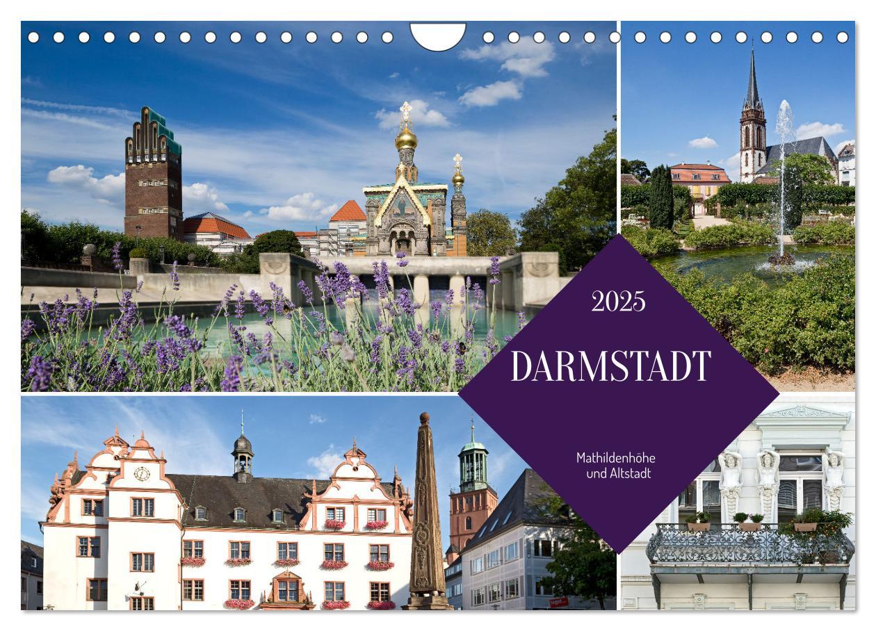 Cover: 9783383951817 | Darmstadt - Mathildenhöhe und Altstadt (Wandkalender 2025 DIN A4...