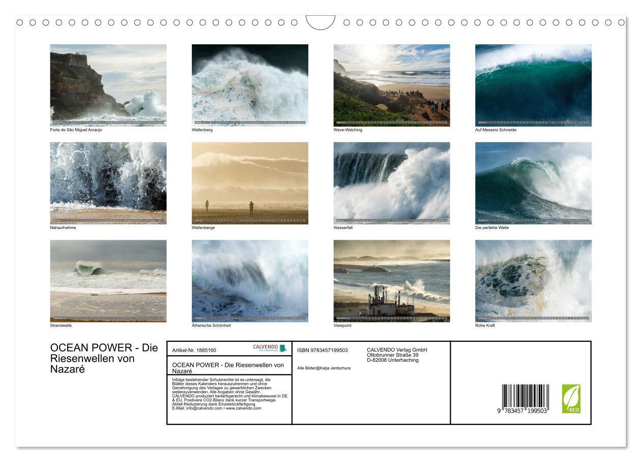 Bild: 9783457199503 | OCEAN POWER - Die Riesenwellen von Nazaré (Wandkalender 2025 DIN A3...