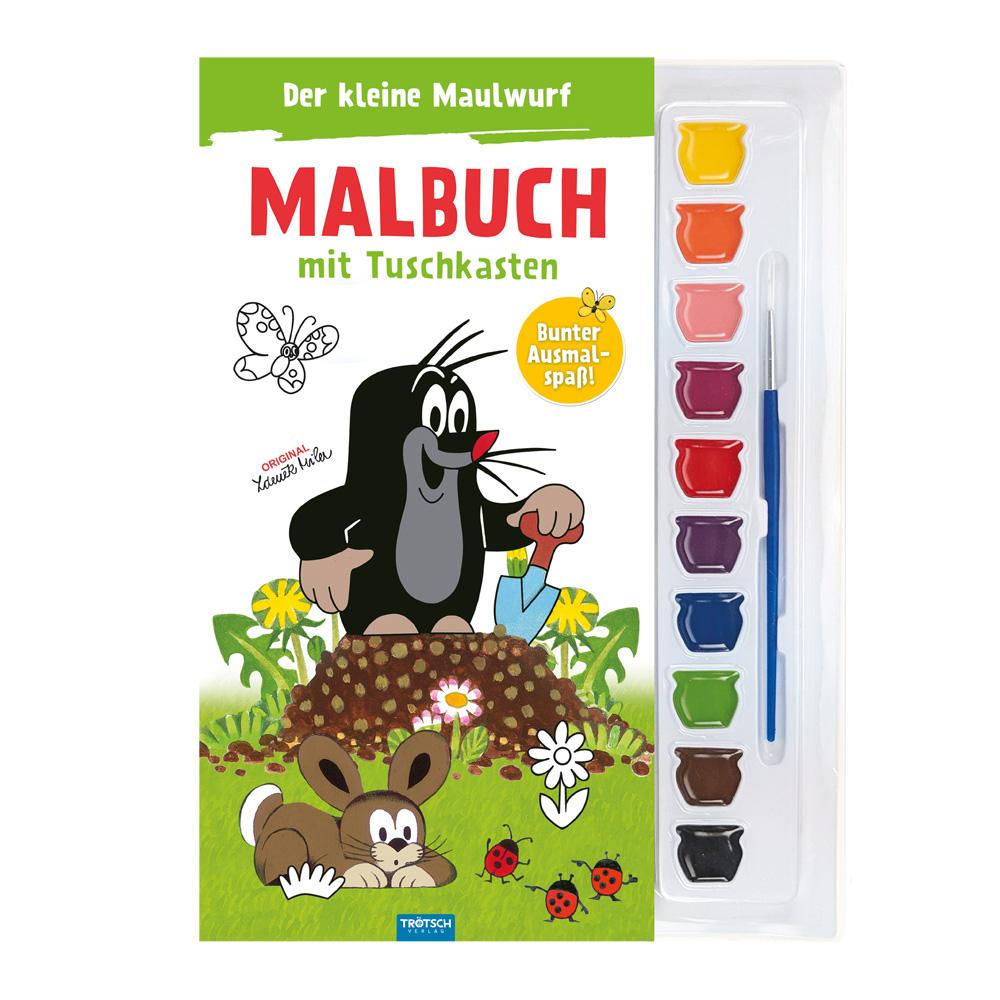 Cover: 9783965528413 | Trötsch Der kleine Maulwurf Malbuch mit Tuschkasten | Trötsch Verlag