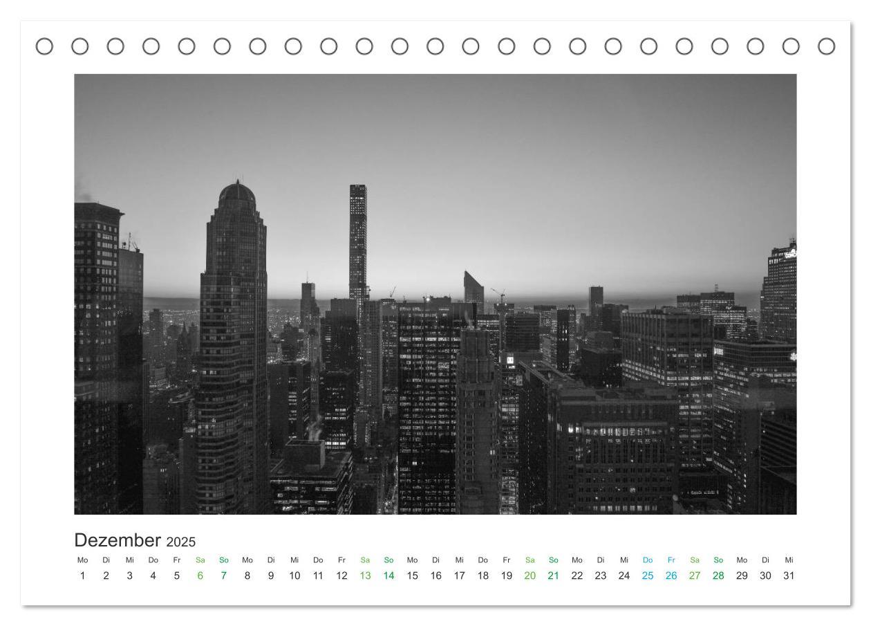 Bild: 9783435374489 | New York in schwarz weiss (Tischkalender 2025 DIN A5 quer),...