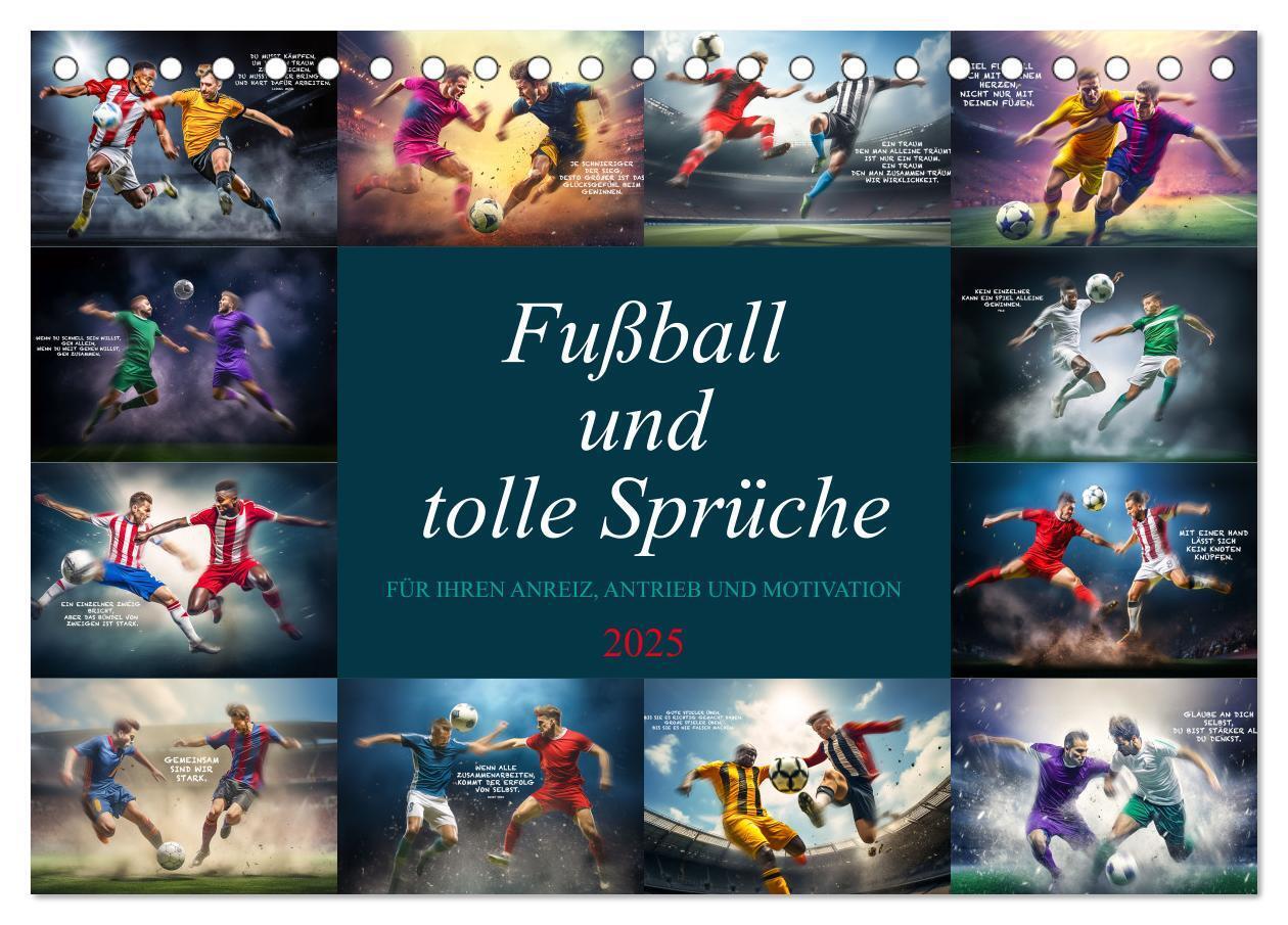 Cover: 9783457160817 | Fußball und tolle Sprüche (Tischkalender 2025 DIN A5 quer),...