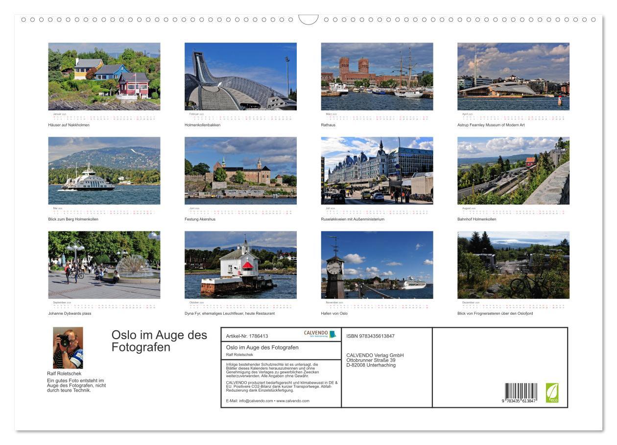 Bild: 9783435613847 | Oslo im Auge des Fotografen (Wandkalender 2025 DIN A2 quer),...