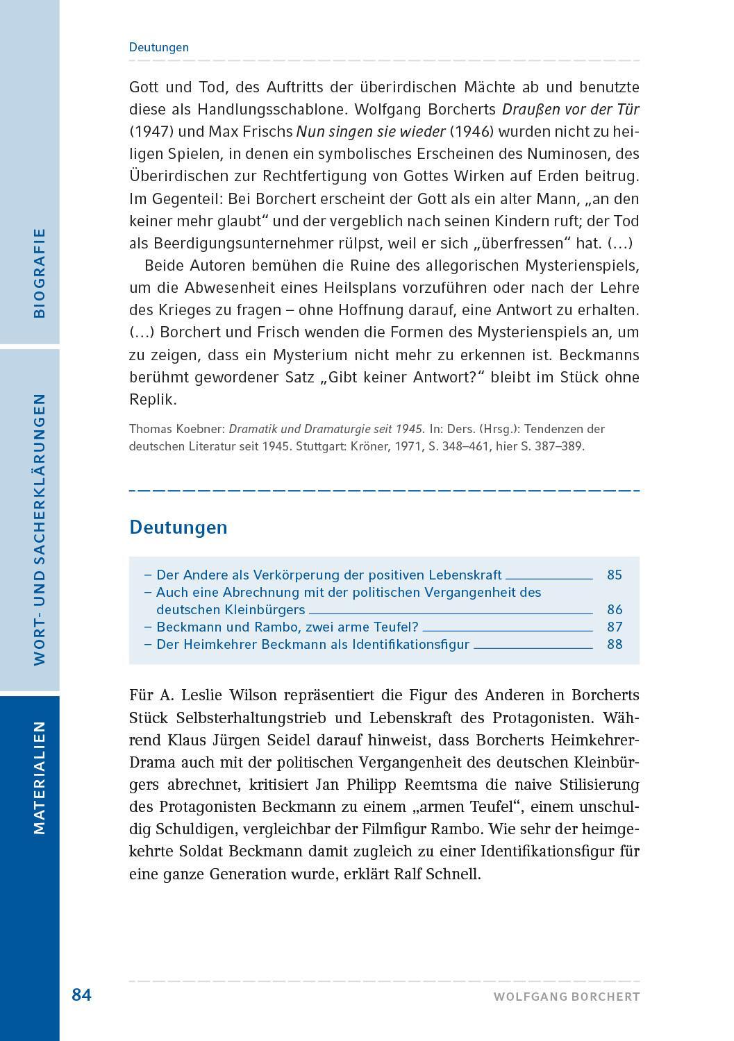 Bild: 9783872915290 | Draußen vor der Tür | Wolfgang Borchert | Taschenbuch | 96 S. | 2023