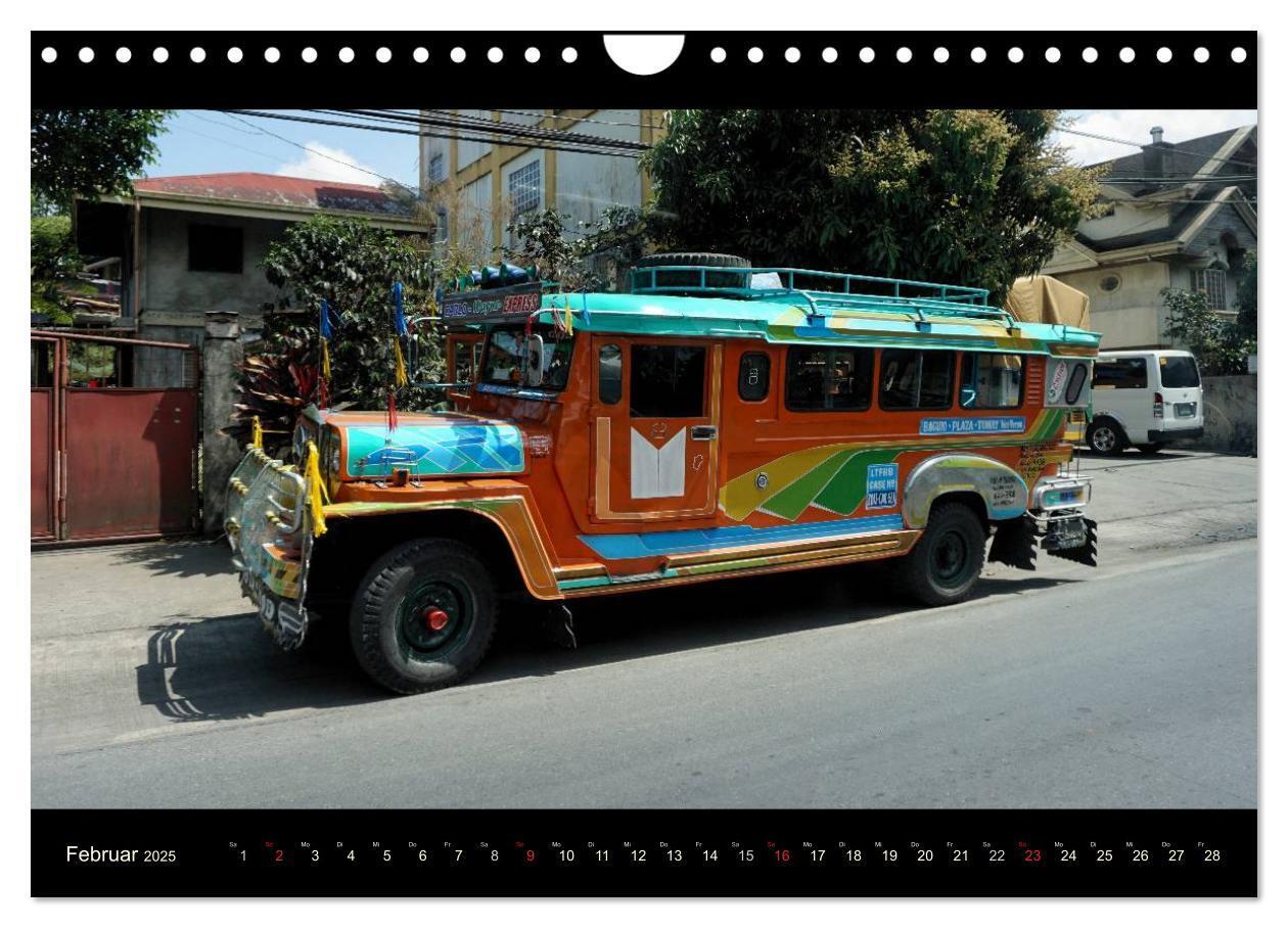 Bild: 9783435600502 | Jeepneys (Wandkalender 2025 DIN A4 quer), CALVENDO Monatskalender