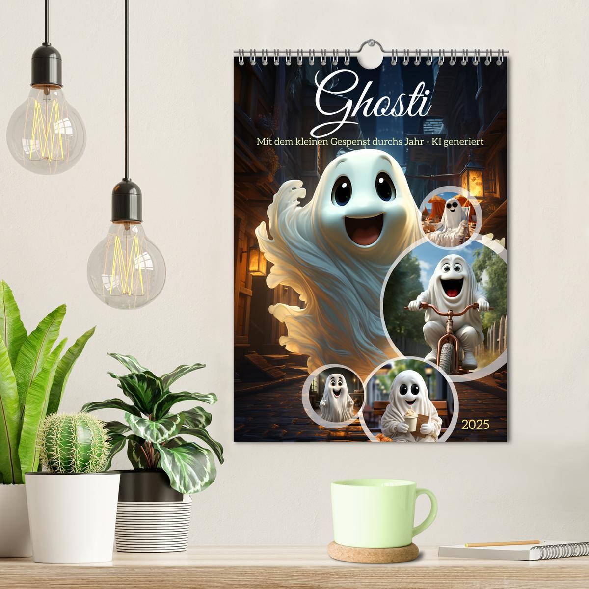 Bild: 9783435856107 | Ghosti (Wandkalender 2025 DIN A4 hoch), CALVENDO Monatskalender | 2025