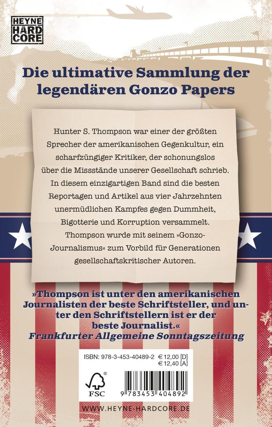 Bild: 9783453404892 | Gonzo Generation | Das Beste der Gonzo-Papers | Hunter S. Thompson