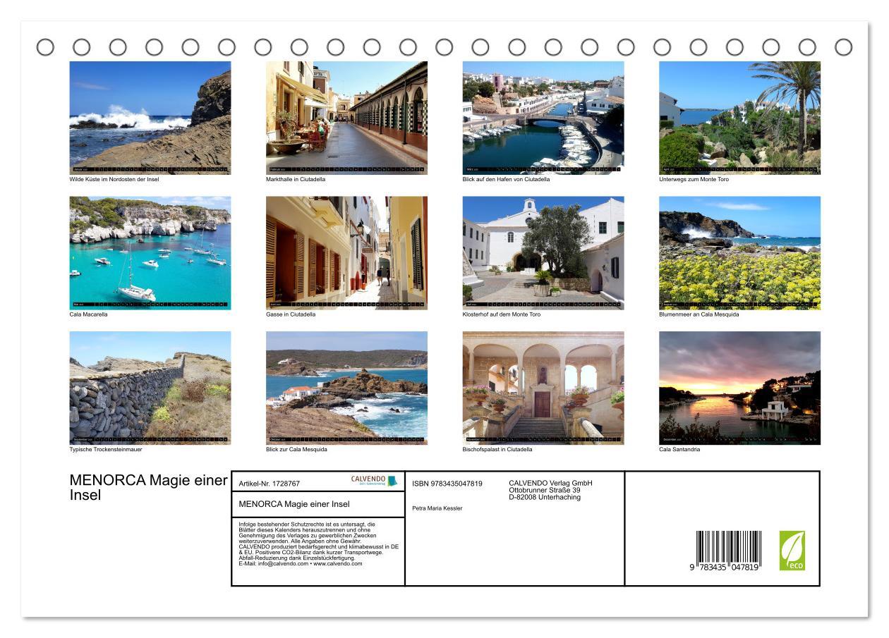 Bild: 9783435047819 | MENORCA Magie einer Insel (Tischkalender 2025 DIN A5 quer),...