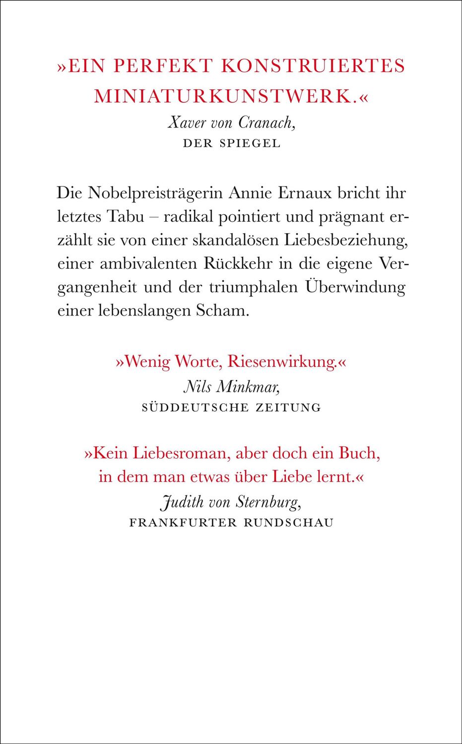 Rückseite: 9783518473986 | Der junge Mann | Annie Ernaux | Taschenbuch | 48 S. | Deutsch | 2024