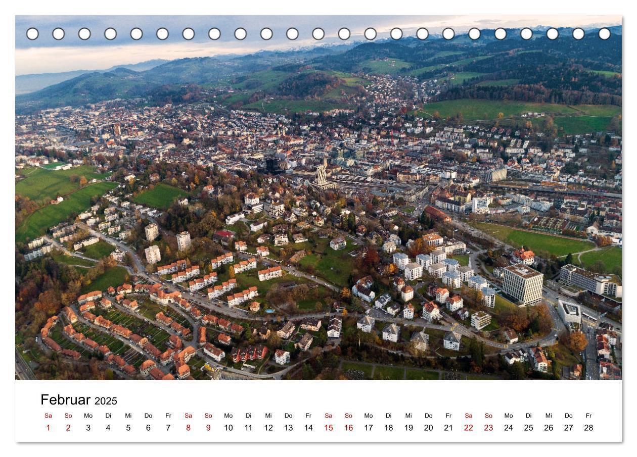 Bild: 9783435119868 | Luftbildkalender St. Gallen 2025 (Tischkalender 2025 DIN A5 quer),...