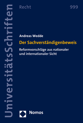 Cover: 9783848789283 | Der Sachverständigenbeweis | Andreas Wedde | Taschenbuch | 307 S.