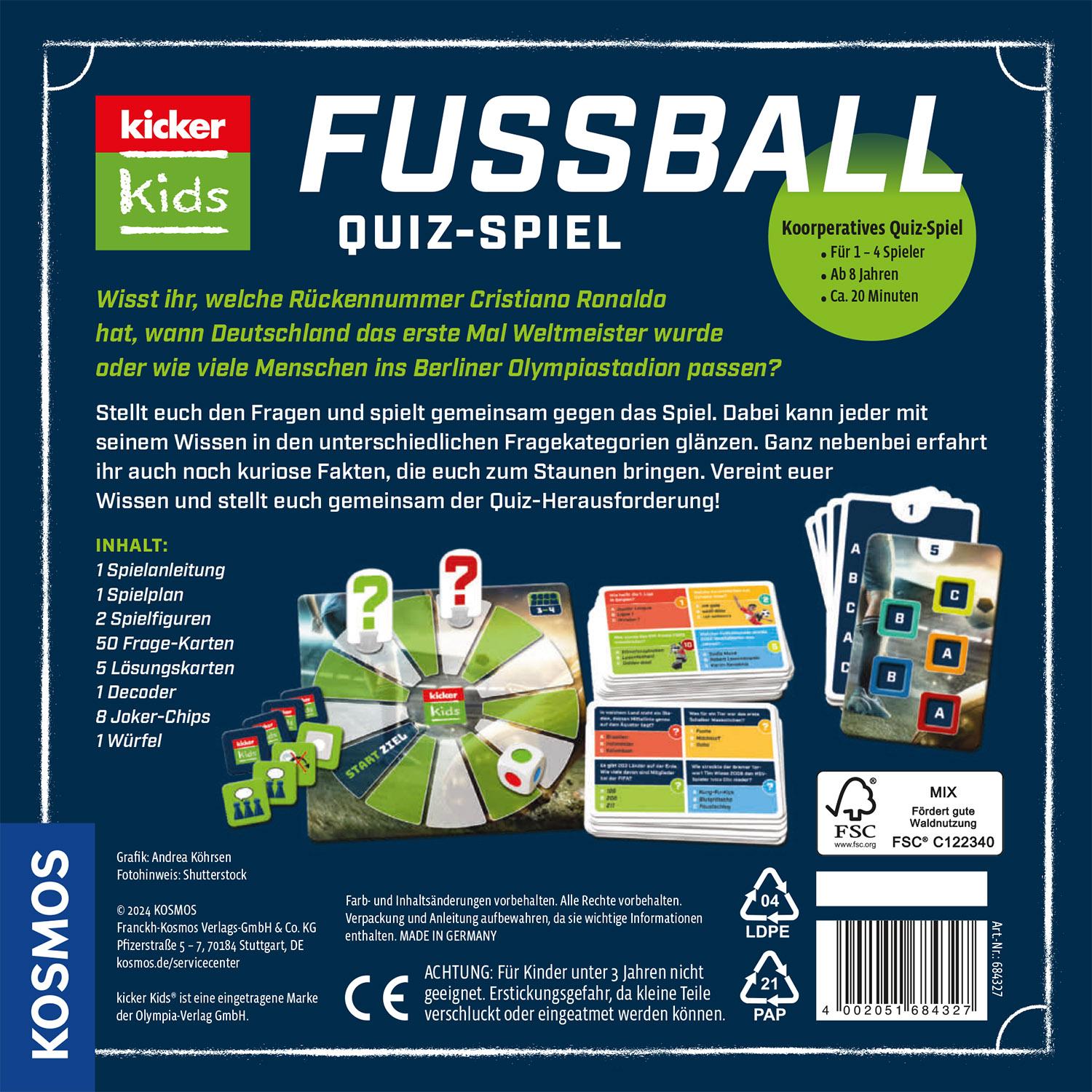 Bild: 4002051684327 | KickerKids - Fußball Quiz | Spiel | Spiel | 684327 | Deutsch | 2024