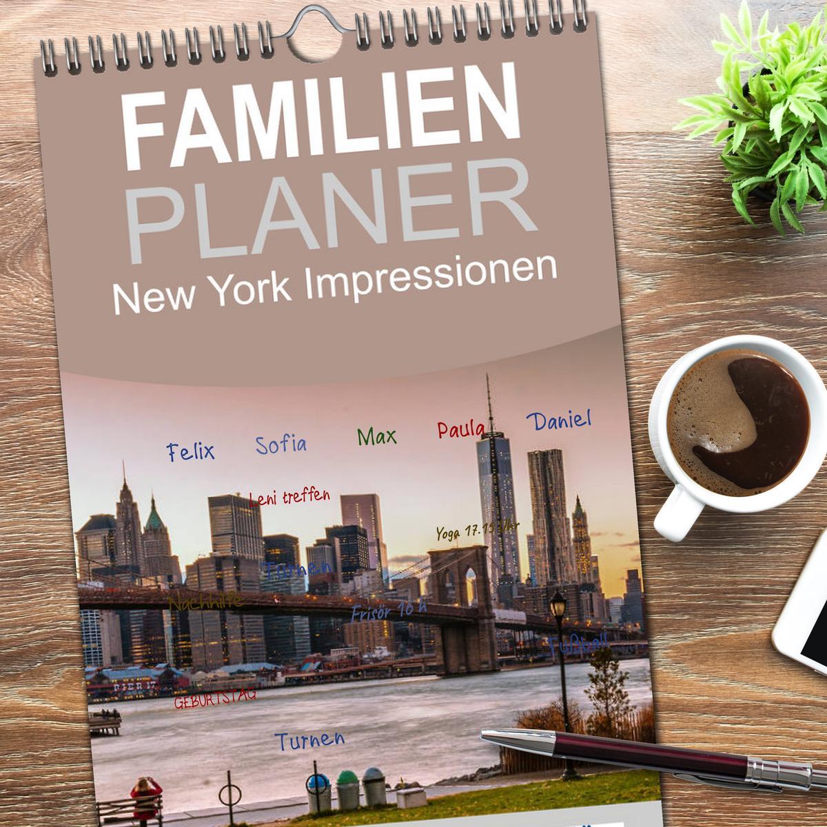 Bild: 9783457114179 | Familienplaner 2025 - New York Impressionen mit 5 Spalten...