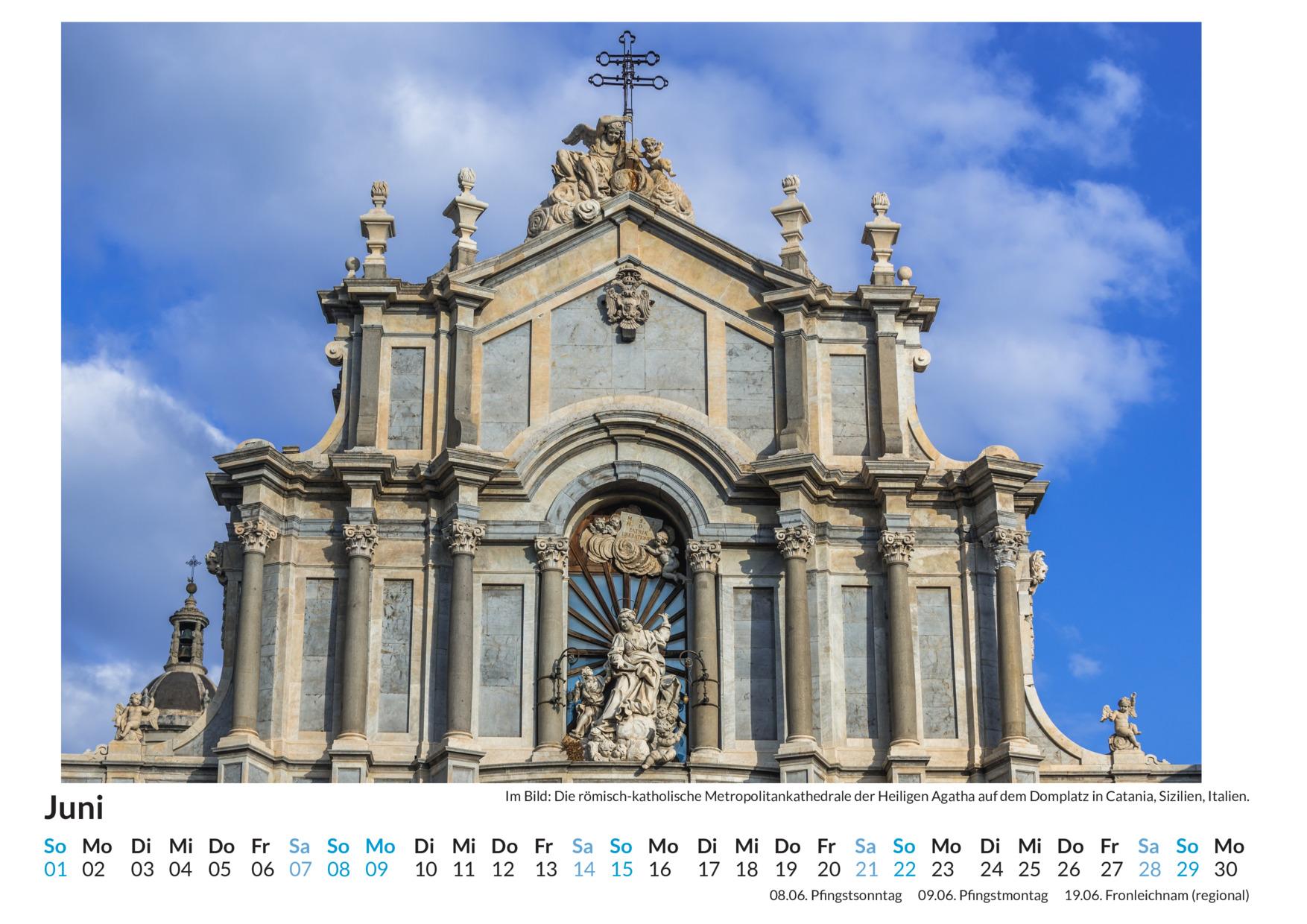 Bild: 9783759123367 | Catania - (Wandkalender 2025, Kalender DIN A4 quer, Monatskalender...