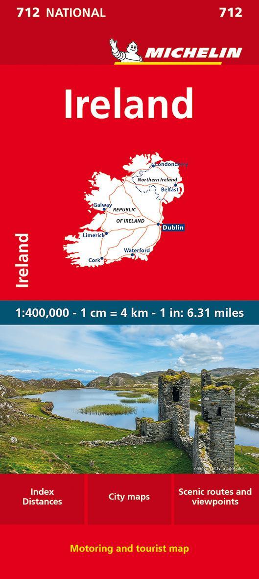 Cover: 9782067170209 | Michelin Irland | Straßen- und Tourismuskarte Autoren | Michelin