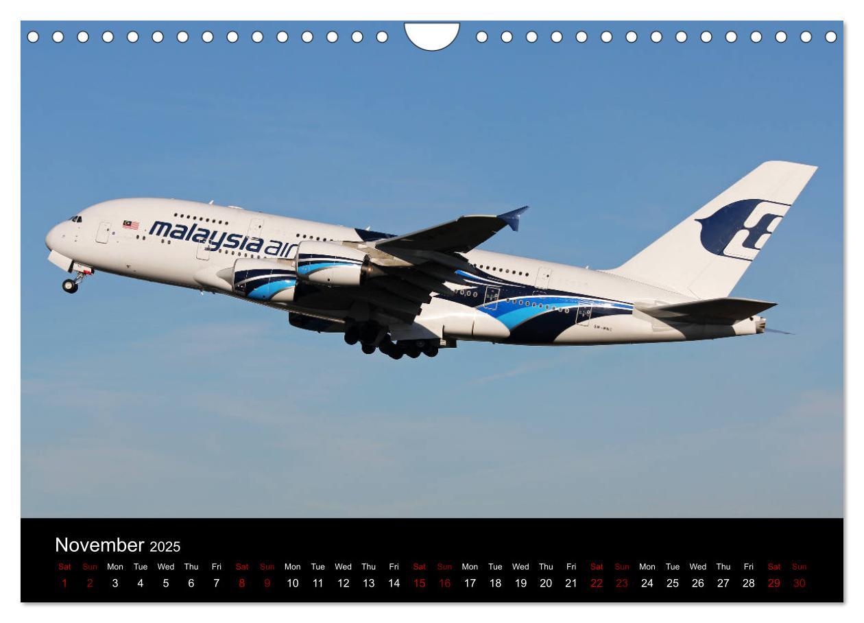 Bild: 9781325946662 | A380 SuperJumbo (Wall Calendar 2025 DIN A4 landscape), CALVENDO 12...