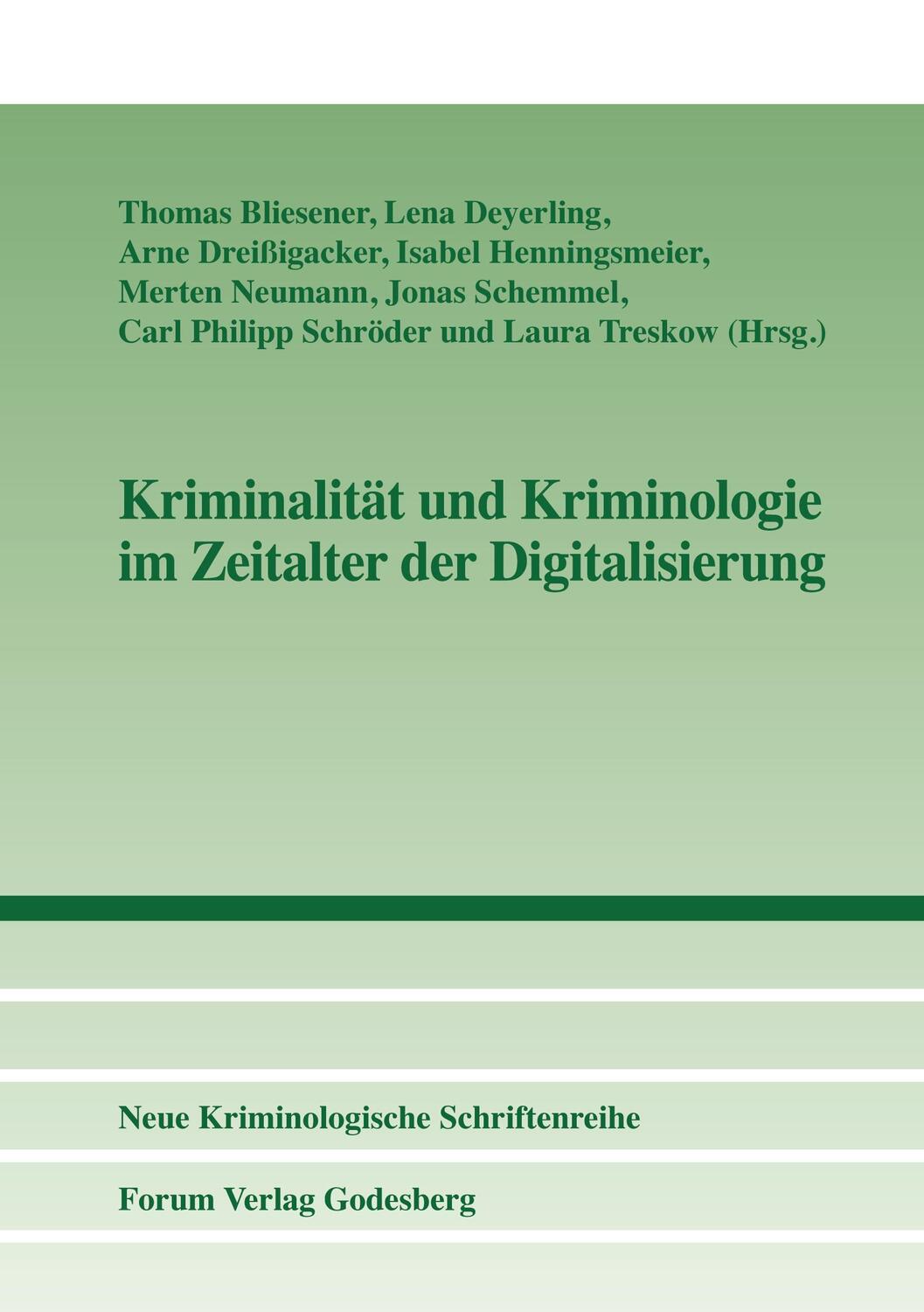 Cover: 9783964100382 | Kriminalität und Kriminologie im Zeitalter der Digitalisierung | Buch