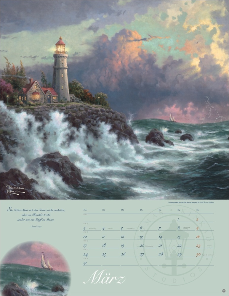 Bild: 9783756405350 | Thomas Kinkade: Land im Licht Kalender 2025 | Thomas Kinkade | 14 S.