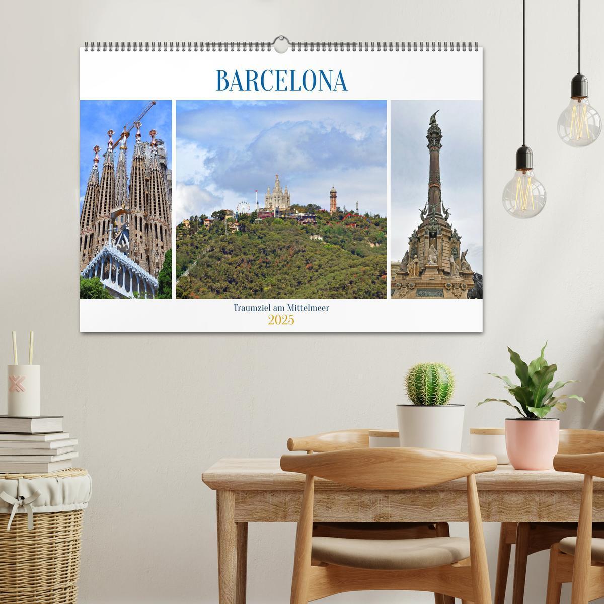 Bild: 9783383866630 | BARCELONA, Traumziel am Mittelmeer (Wandkalender 2025 DIN A2 quer),...