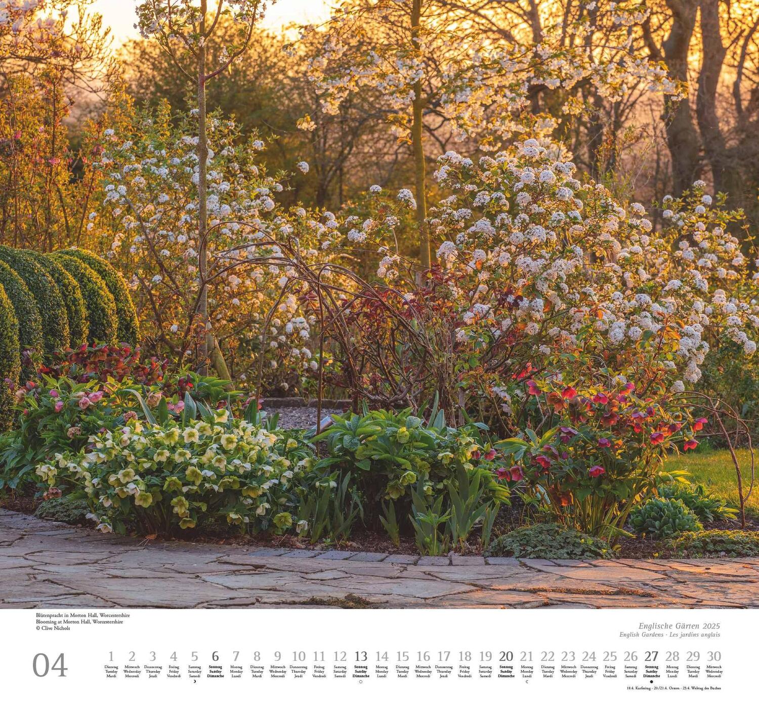 Bild: 4250809653099 | Englische Gärten 2025 - DUMONT Garten-Kalender - mit allen...