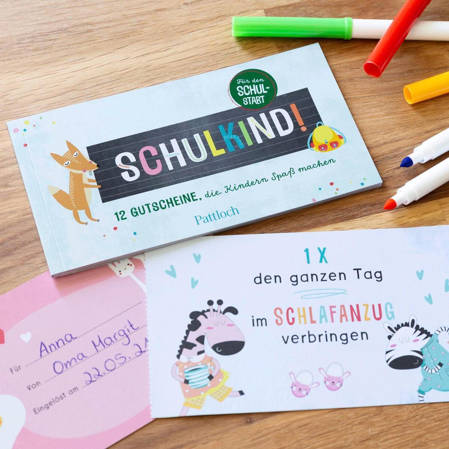 Bild: 9783629001214 | Schulkind! 12 Gutscheine, die Kindern Spaß machen | Pattloch Verlag