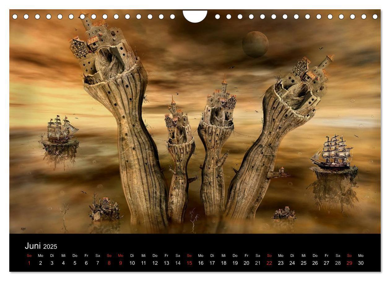 Bild: 9783435830046 | Der Fantasy Kalender (Wandkalender 2025 DIN A4 quer), CALVENDO...