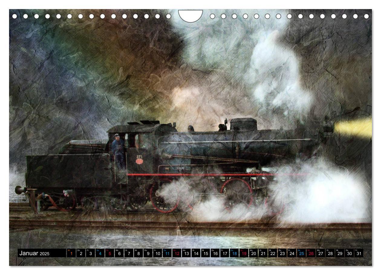 Bild: 9783435182855 | EISENBAHN - Dampf, Diesel und Strom (Wandkalender 2025 DIN A4...