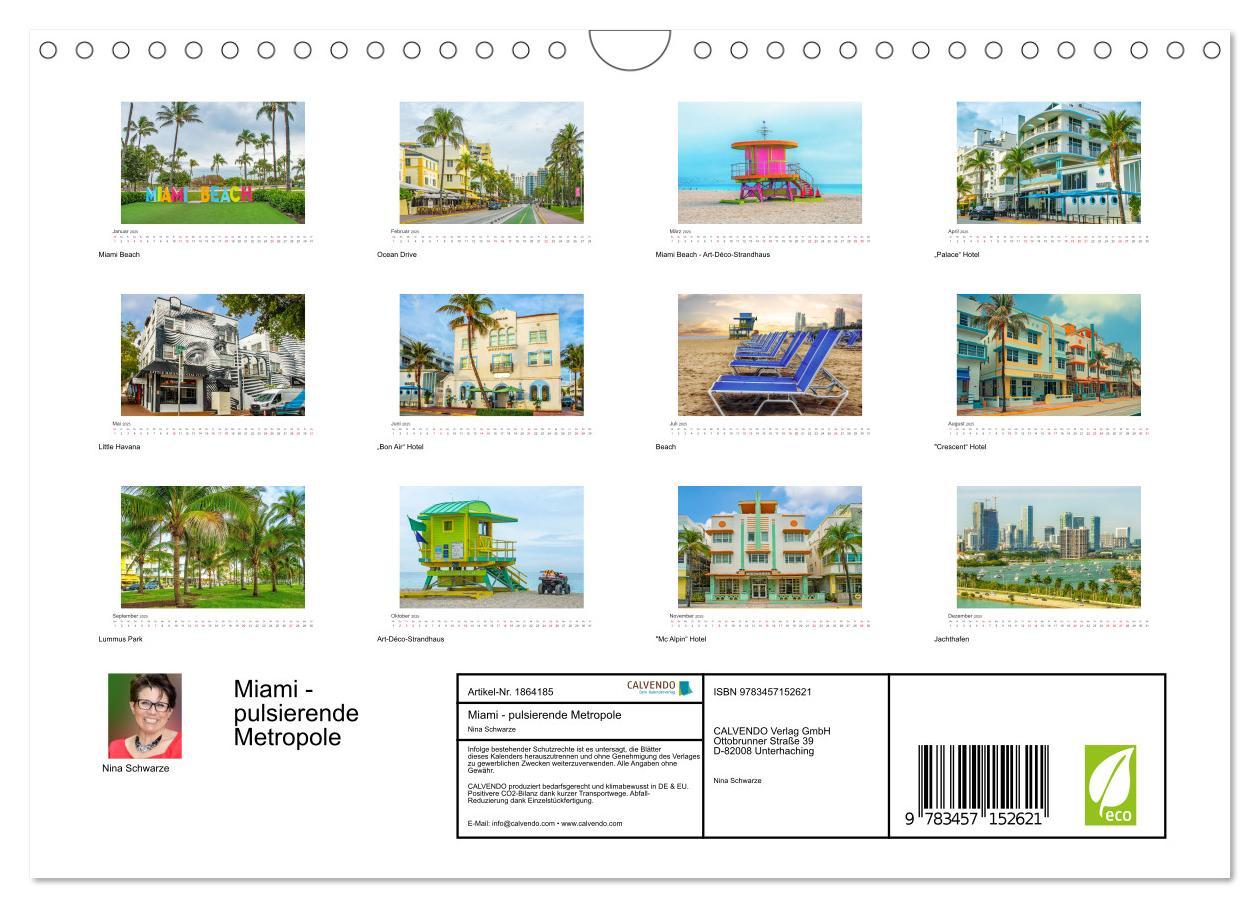 Bild: 9783457152621 | Miami - pulsierende Metropole (Wandkalender 2025 DIN A4 quer),...