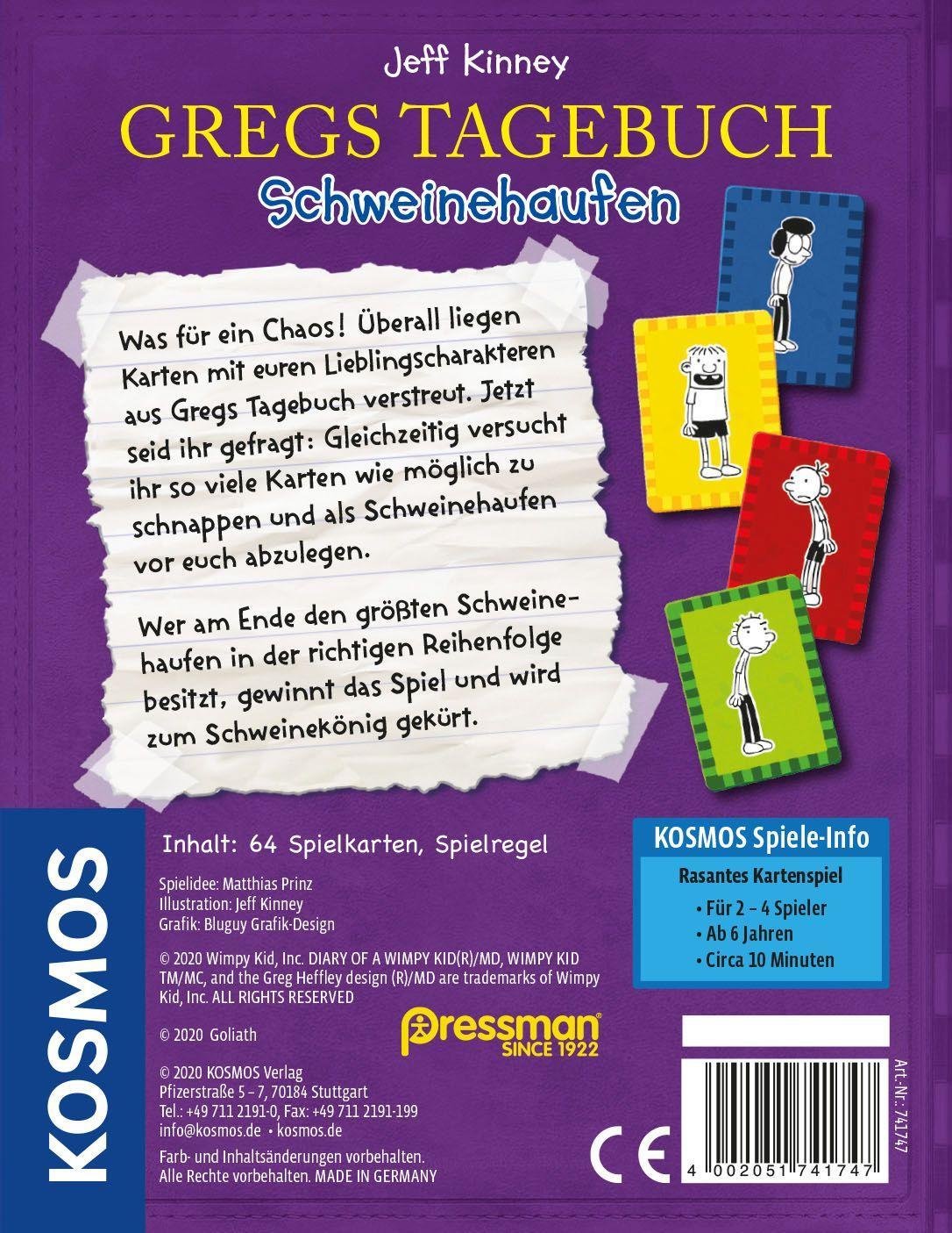 Bild: 4002051741747 | Kartenspiel Gregs Tagebuch - Schweinehaufen | Kinderspiel | Prinz